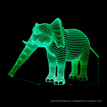 Venda quente 3D Animais Luz Da Noite Elefante Shapes Bonito Ilusão LED Lâmpada Arte Escultura Luzes Produz Efeitos de Iluminação Exclusiva